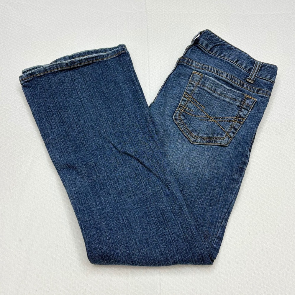 Y2K Aeropostale Hailey Skinny Flare Jeans Medium Wash Low Rise Size 5/6 Short